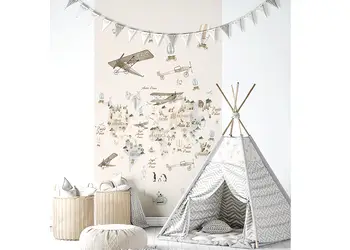 tapet camera baieti harta lumii cu aparate de zbor little adventures