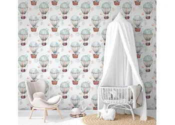 tapet camera copii baloane in zbor little adventures 45865