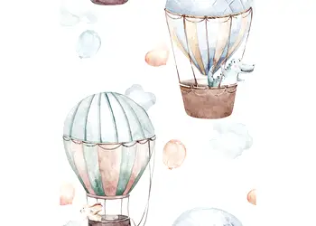 tapet camera copii baloane in zbor little adventures 45865