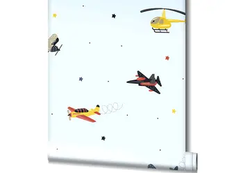 tapet camera baieti cu avioane colorate marburg
