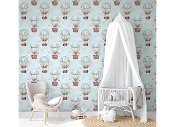 tapet camera copii baloane in zbor little adventures 45863