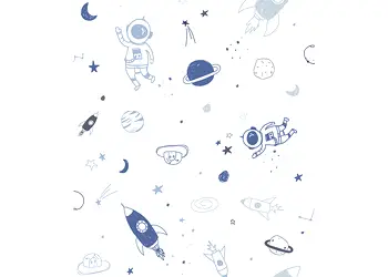 tapet camera copii in cosmos albastru marburg 45848