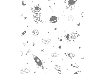 tapet camera copii in cosmos gri marburg 45850