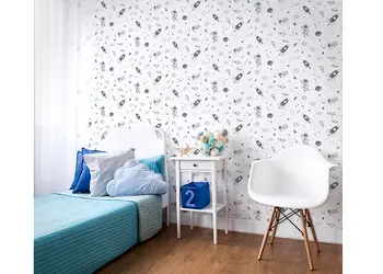 tapet camera copii in cosmos gri marburg 45850