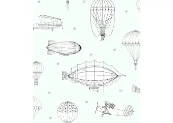 tapet camera copii vernil cu aparate de zbor little adventures