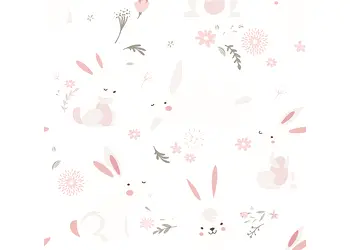 tapet camera fetita cu model iepurasi