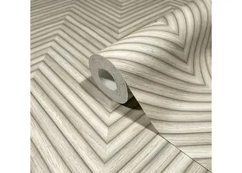 tapet chevron greige texturat marburg