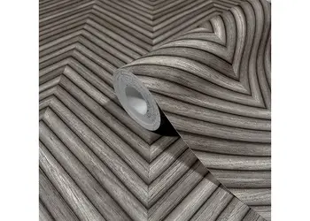 tapet chevron lemn gri marburg