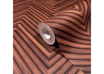 tapet chevron lemn maro roscat