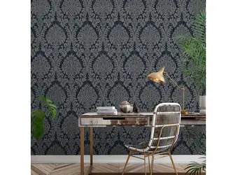 tapet clasic albastru grandeco 50101