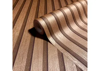 tapet cu dungi maro metalic