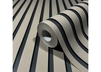 tapet taupe cu dungi