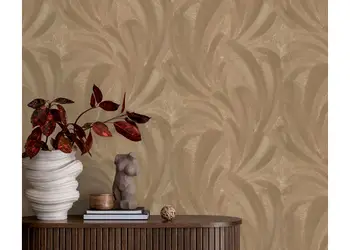 tapet frunze aurii stilizate