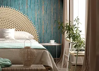 tapet decorativa turcoaz cu detalii aurii marburg city romance