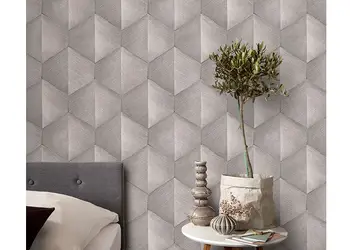 tapet taupe cu model geometric erismann 1037038