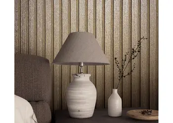 tapet cu dungi bej auriu