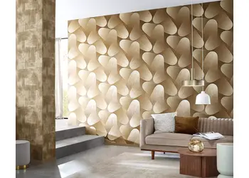 tapet erismann elysium model geometric metalic auriu