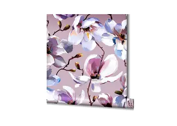 tapet floral lila cu magnolii marburg kyoto 47463
