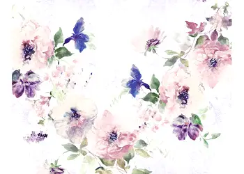 fototapet floral mov Poema komar