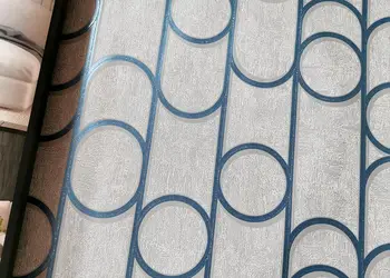 tapet modern gri ugepa model geometric albastru galactik m24009