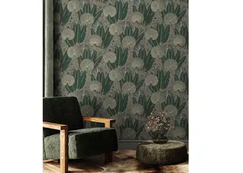 tapet cu frunze stilizate grandeco 54701