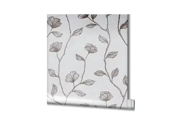 tapet gri deschis cu flori maro marburg