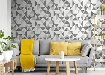 tapet modern erismann triunghiuri gri novara