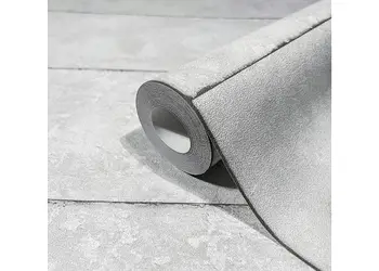 tapet imitatie placi de beton gri deschis