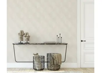 tapet alb unt cu model geometric erismann 1037026