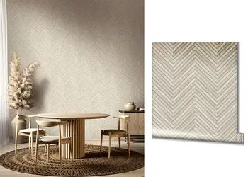 tapet chevron greige texturat marburg