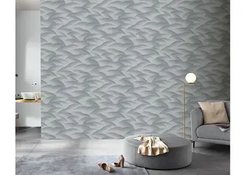 tapet modern cu model geometric gri argintiu erismann