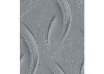 tapet living gri cu model geometric