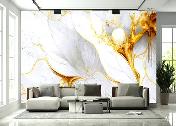 tapet living marmura gri auriu