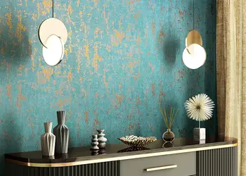tapet turcoaz cu detalii aurii marburg