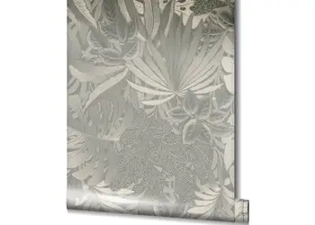 tapet floral cu efect metalic marburg botanica 33302