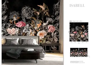 fototapet floral marburg isabell black 46924