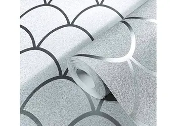 tapet modern gri deschis cu sclipici marburg new spirit 32722