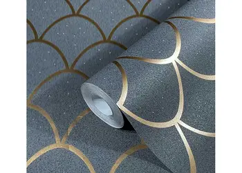 tapet modern gri inchis cu sclipici marburg new spirit 32721