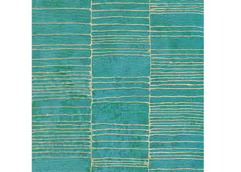 tapet modern verde turcoaz cu model auriu aurum 57403