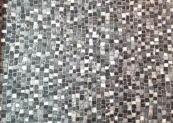 tapet mozaic gri inchis reflets l78419
