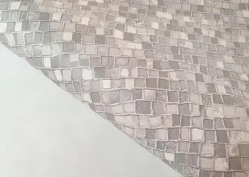 tapet mozaic gri reflets l78409