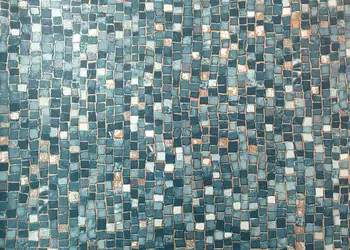 tapet mozaic verde reflets l78401