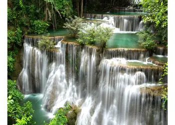 tapet baie rezistent la apa peisaj cascada