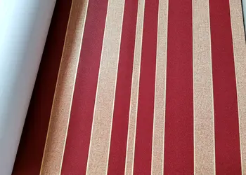 tapet rosu caramiziu cu dungi bej aurii neapolis 91905