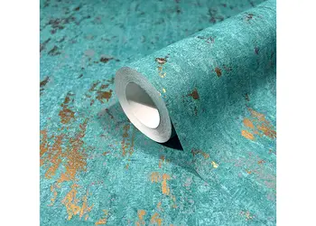 tapet turcoaz cu detalii aurii marburg