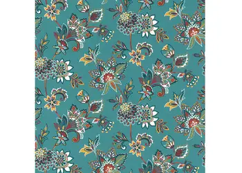 tapet turcoaz floral rasch 466713