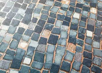 tapet mozaic verde reflets l78401