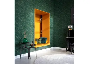 tapet verde cu detalii aurii rasch factory 428940