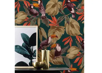tapet vlies tropical toucans rasch 807509