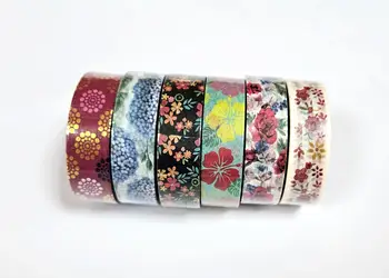 washi tape modele cu flori